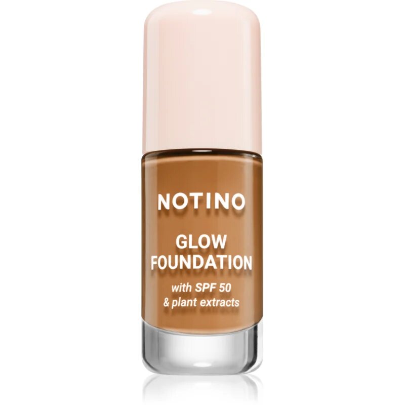 Notino Glow Foundation With SPF 50 & Plant Extracts озаряващ фон дьо тен SPF 50 01 Medium Deep Warm 30 мл.