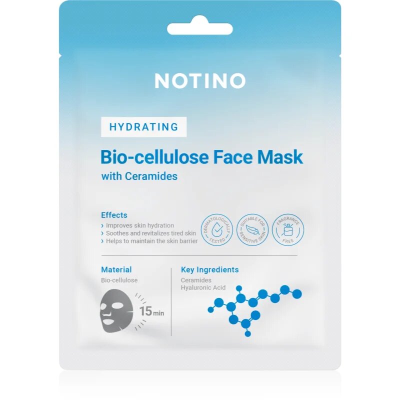 Notino Hydrating Bio-Cellulose Face Mask with Ceramides хидратираща платнена маска 25 гр.