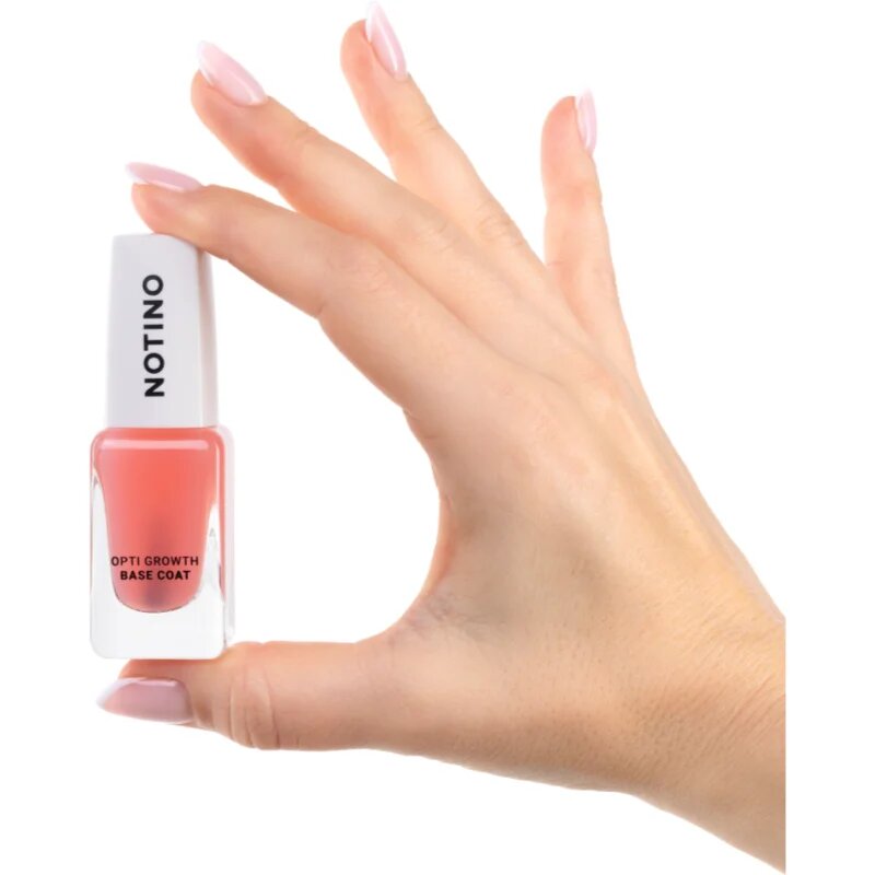 Notino Nail Care Opti Growth Base Coat подхранващ лак за нокти за растеж на нокти 10 мл.
