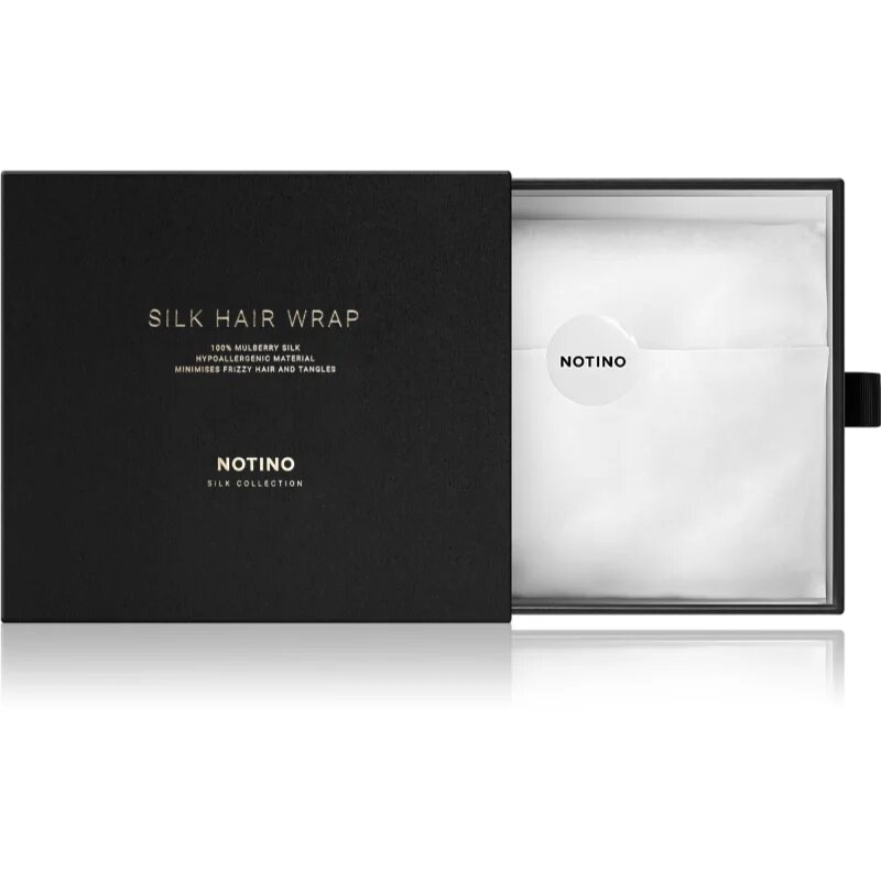 Notino Silk Collection Hair wrap копринен тюрбан за коса Black 1 бр.