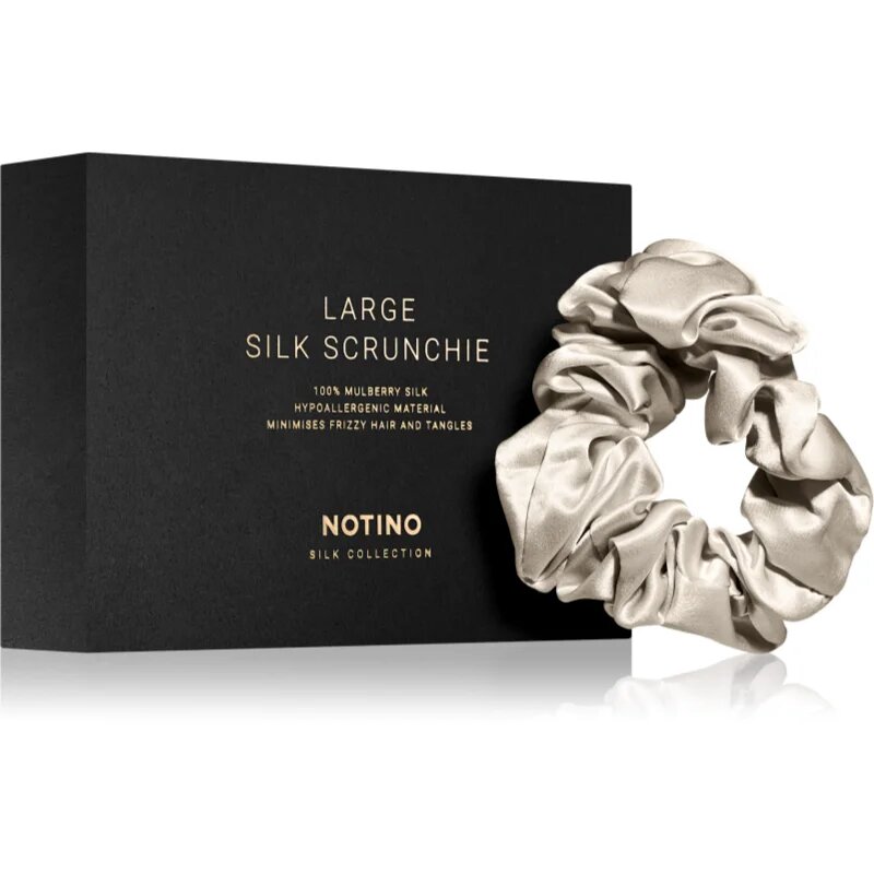 Notino Silk Collection Large scrunchie копринен ластик за коса Cream 1 бр.