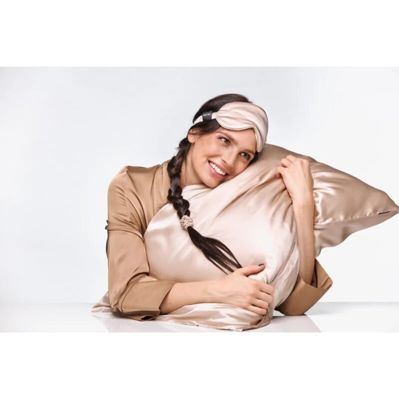 Notino Silk Collection Small Scrunchie Set комплект копринени ластици за коса цвят Cream