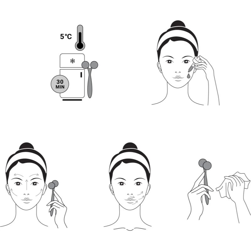 Notino Spa Collection Face massage tool масажно приспособление за лице Silver 1 бр.
