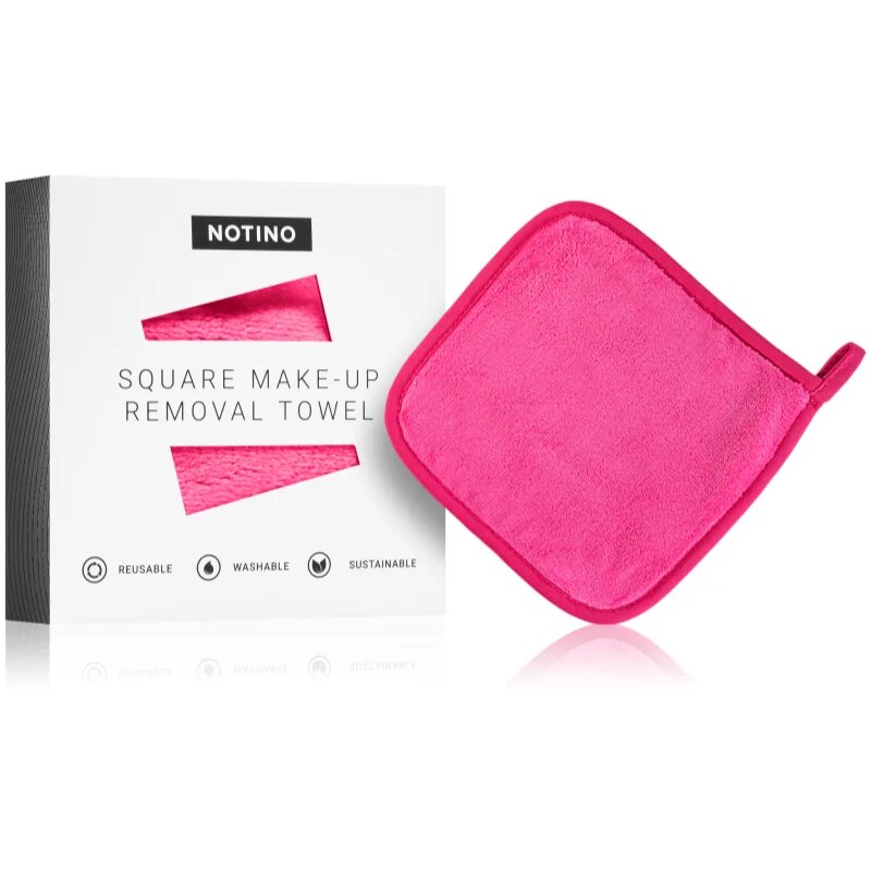 Notino Spa Collection Square Makeup Removing Towel кърпа за отстраняване на грим цвят Pink 1 бр.