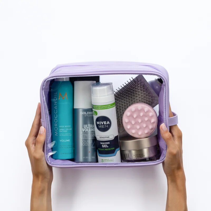 Notino Travel Collection Extra Large Clear Organizer прозрачна козметична чантичка XL Purple 275x20x125 cm 1 бр.