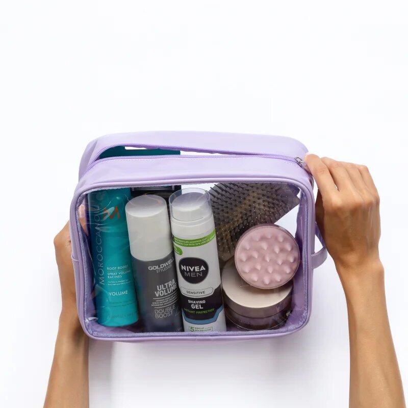 Notino Travel Collection Extra Large Clear Organizer прозрачна козметична чантичка XL Purple 275x20x125 cm 1 бр.