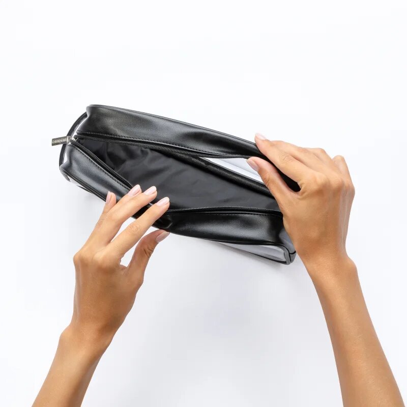 Notino Travel Collection Large Clear Organizer прозрачна козметична чантичка L Black 26x14x85 cm 1 бр.
