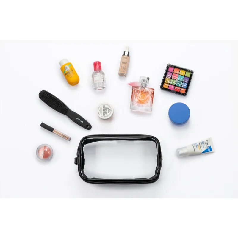 Notino Travel Collection Large Clear Organizer прозрачна козметична чантичка L Black 26x14x85 cm 1 бр.