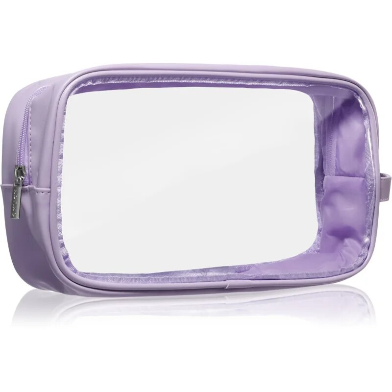 Notino Travel Collection Large Clear Organizer прозрачна козметична чантичка L Purple 1 бр.