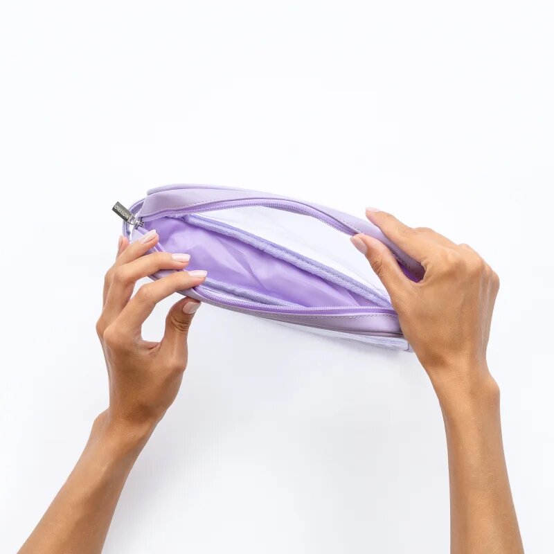 Notino Travel Collection Medium Clear Organizer прозрачна козметична чантичка M Purple 24x125x5 cm 1 бр.