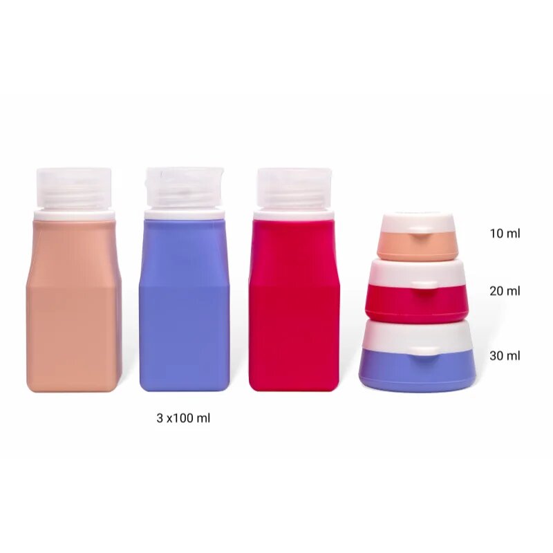 Notino Travel Collection Silicone Travel Bottles Set контейнери за пътуване за многократна употреба