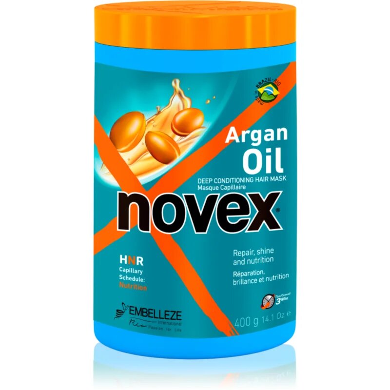 Novex Argan Oil подхранваща маска за блясък и мекота на косата 400 гр.