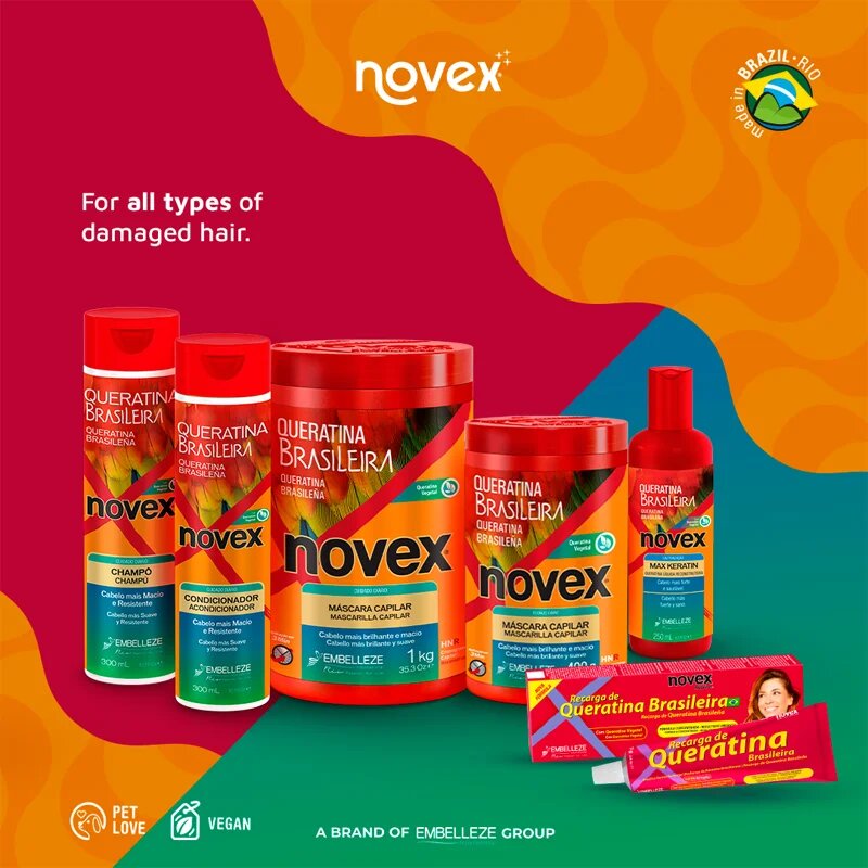 Novex Brazilian Keratin подсилващ и възстановяващ балсам 300 мл.