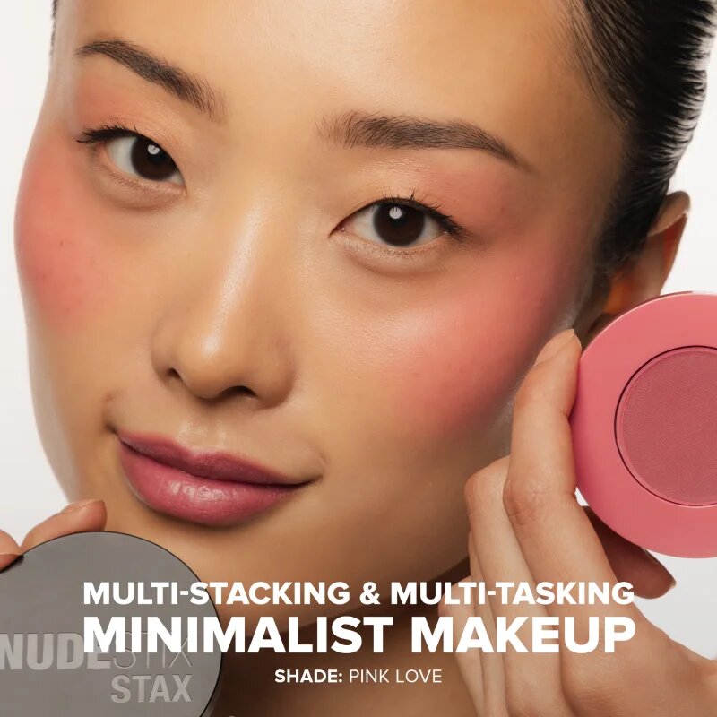 Nudestix Stax All Over Color Blush Balm мултифункционален грим за очи устни и лице цвят Pink Love 25 гр.