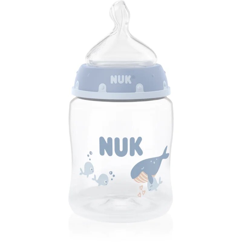 NUK First Choice Whale шише с контрол на температурата 0m+ 1 бр.