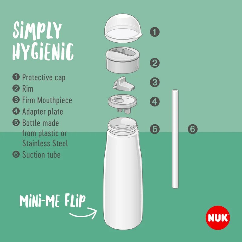 NUK Mini-Me Flip спортна бутилка Pink 12m+ 1 бр.