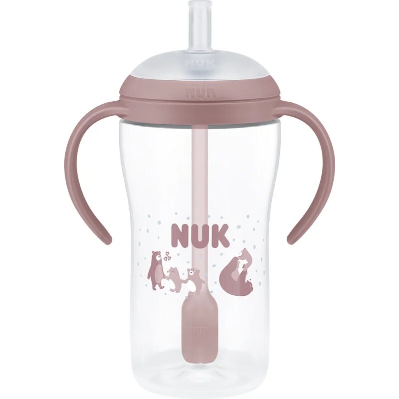 NUK Perfect Match Bear шише със сламка 8m+ 1 бр.