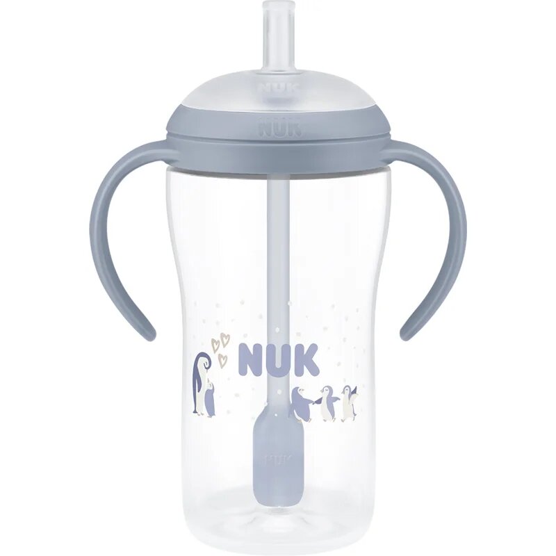 NUK Perfect Match Penguin шише със сламка 8m+ 1 бр.
