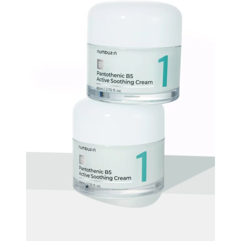 Numbuzin No. 1 Pantothenic B5 Active Soothing Cream успокояващ крем за лице с хидратиращ ефект 80 мл.