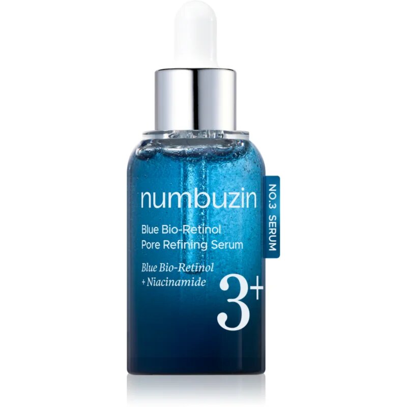 Numbuzin No. 3 Blue Bio-Retinol Pore Refining Serum стягащ серум за лице за изглаждане на кожата и минимизиране на порите 30 мл.