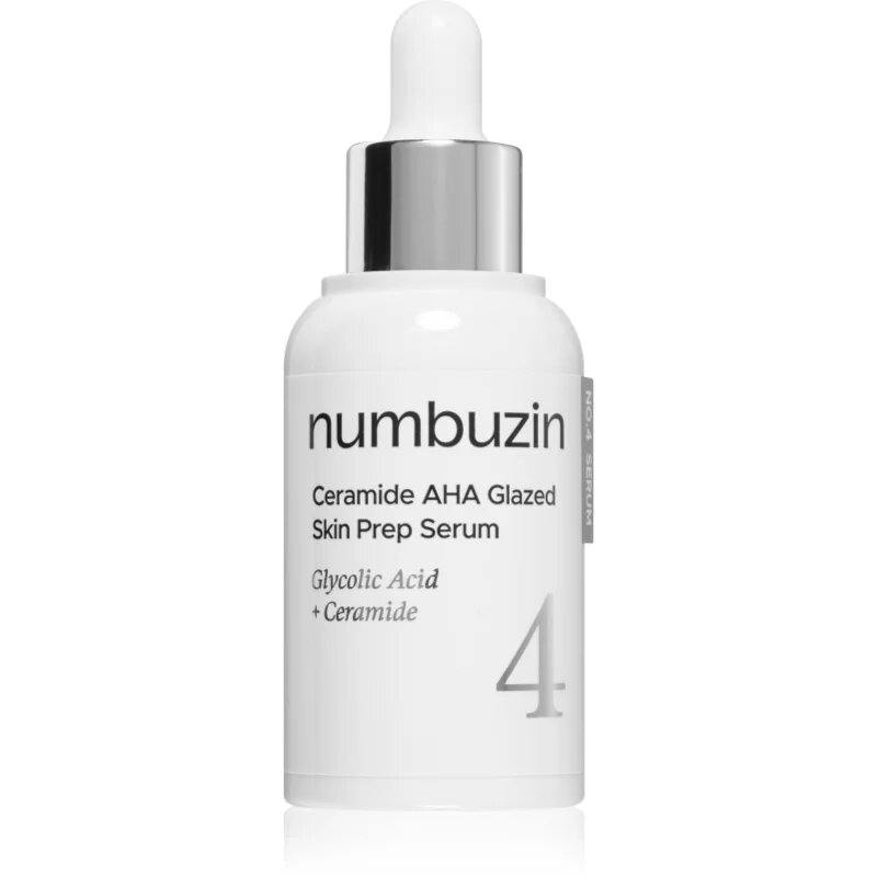 Numbuzin No. 4 Ceramide AHA Glazed Skin Prep Serum хидратиращ серум за лице с ексфолиращо действие 30 мл.