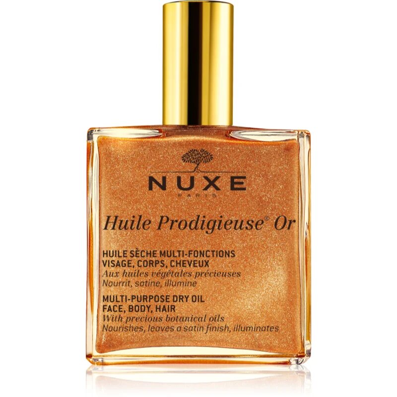 Nuxe Huile Prodigieuse Or мултифункционално масло със блестящи частици за лице тяло и коса 100 мл.