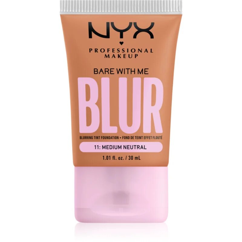 NYX Professional Makeup Bare With Me Blur Tint хидратиращ фон дьо тен цвят 11 Medium Neutral 30 мл.