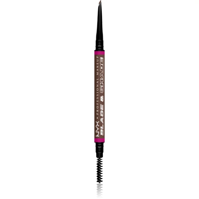 NYX Professional Makeup Blade & Shade молив за вежди с четка цвят 09 Brunette гр.