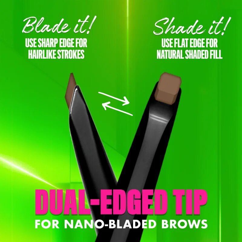 NYX Professional Makeup Blade & Shade молив за вежди с четка цвят 09 Brunette гр.