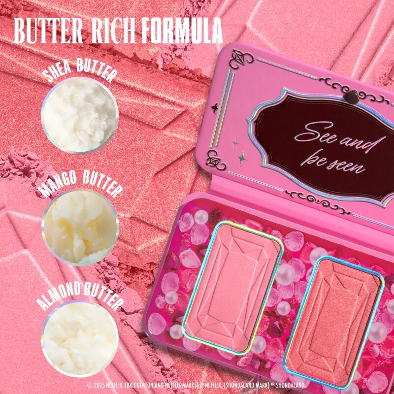 NYX Professional Makeup Bridgerton Royal Blush палитра с ружове цвят 01 Wallflower 2x5 гр.