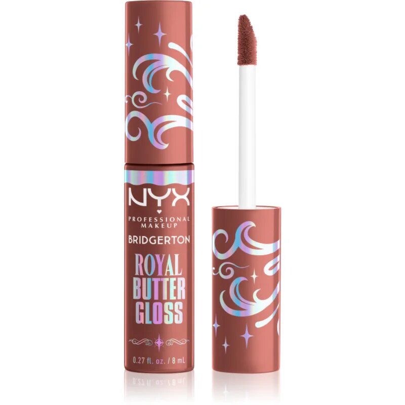 NYX Professional Makeup Bridgerton Royal Butter Gloss блясък за устни цвят 02 Praline 8 мл.