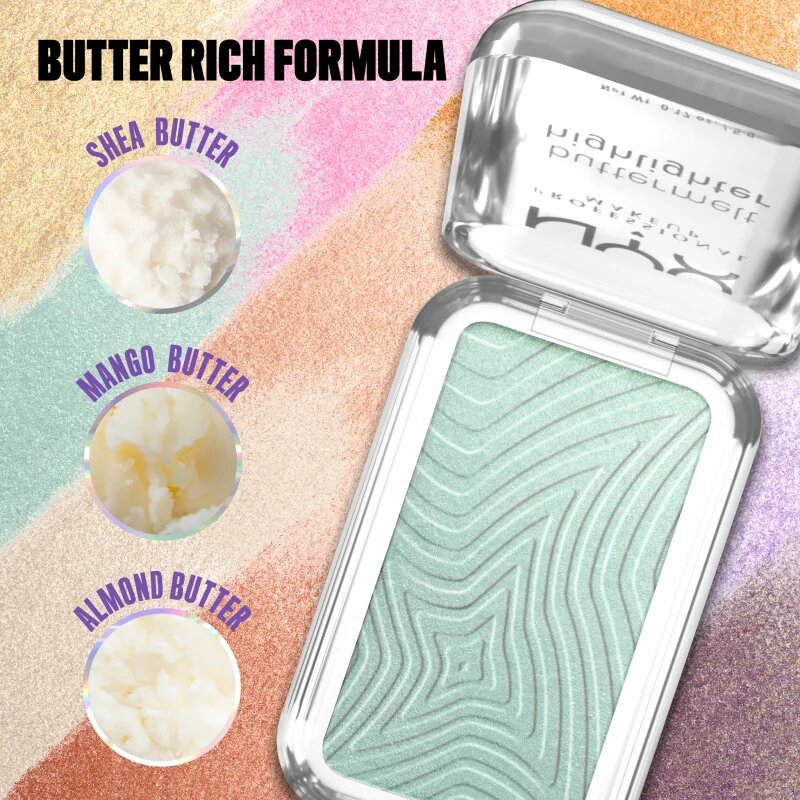 NYX Professional Makeup Buttermelt Highlighter озарител цвят butta mint 20 5 гр.
