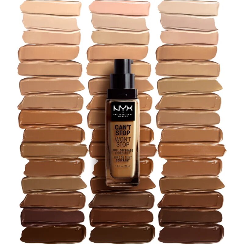NYX Professional Makeup Can't Stop Won't Stop Full Coverage Foundation високо покривен фон дьо тен цвят 06 Vanilla 30 мл.