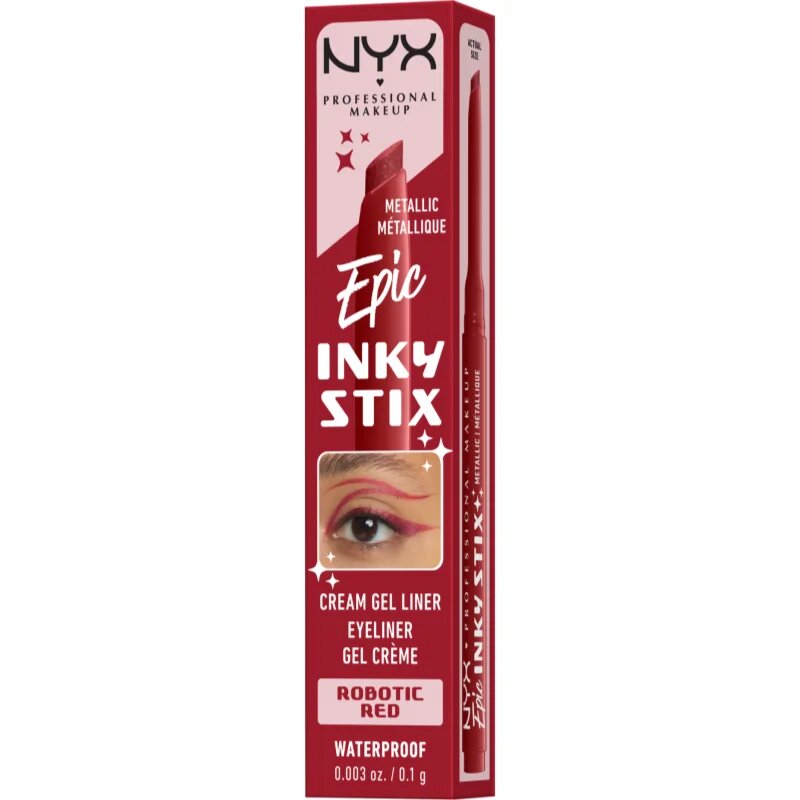 NYX Professional Makeup Epic Inky Stix гел очна линия цвят 05 Robotic Red 0.1 гр.