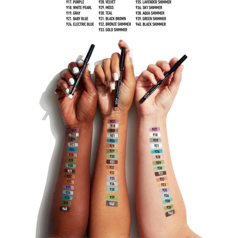 NYX Professional Makeup Eye and Eyebrow Pencil прецизен молив за очи цвят 912 Charcoal 1.2 гр.
