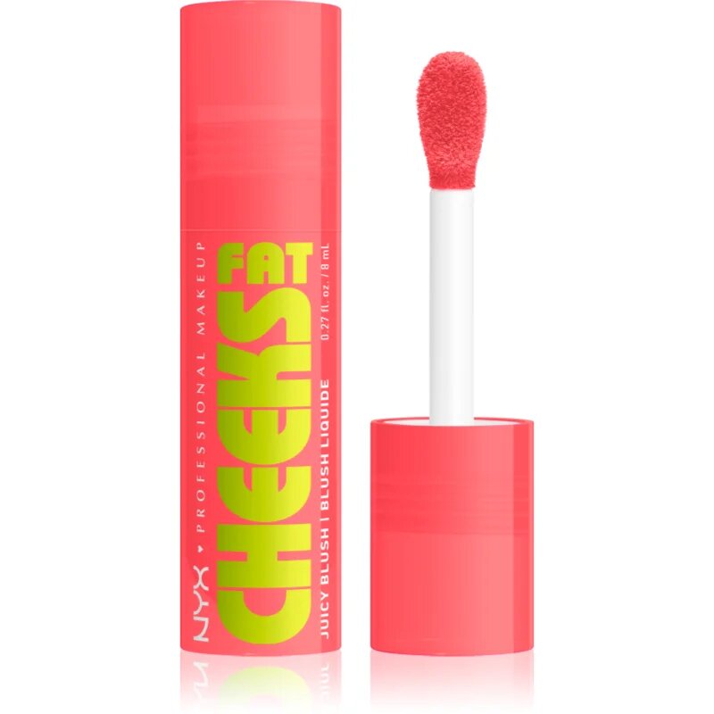 NYX Professional Makeup Fat Cheeks Juicy Blush течен руж цвят 05 Peach Plunge 8 мл.