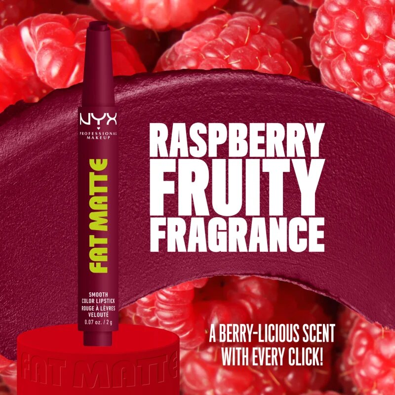 NYX Professional Makeup Fat Matte балсам за устни с матиращ ефект Berry Smooth 2 гр.