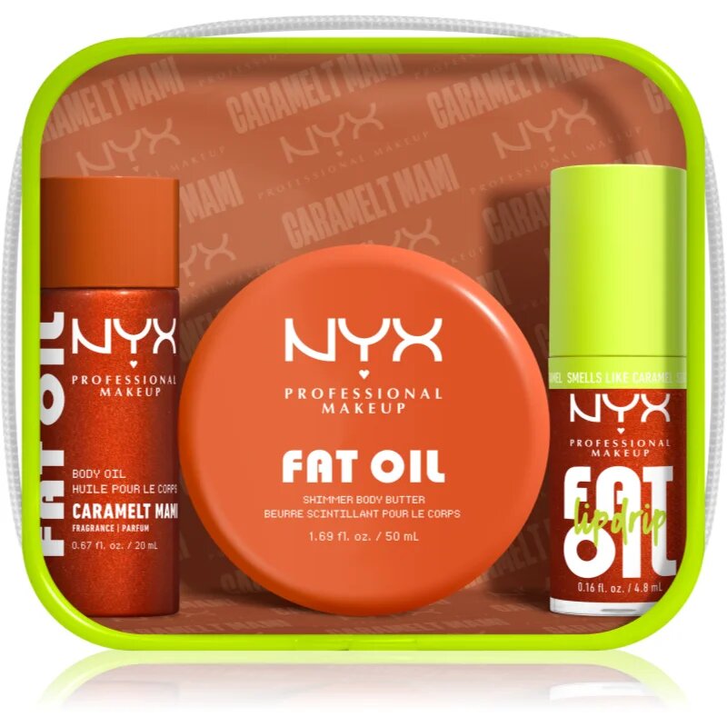 NYX Professional Makeup Fat Oil Body комплект за тяло с аромат Caramelt Mami 3 бр.