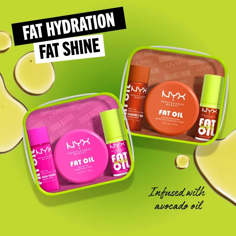 NYX Professional Makeup Fat Oil Body комплект за тяло с аромат Caramelt Mami 3 бр.
