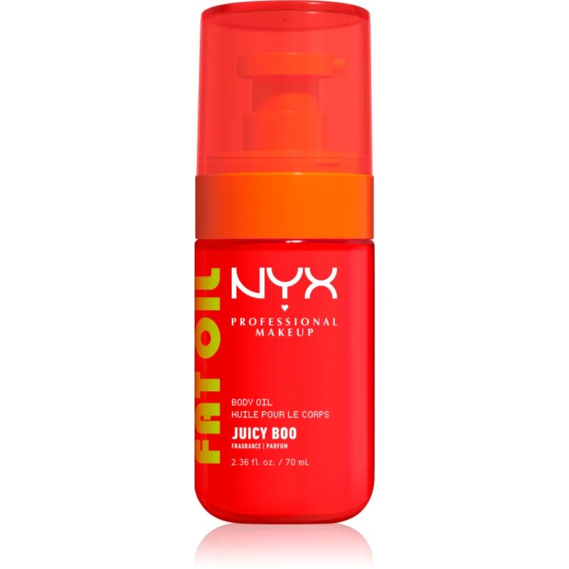 NYX Professional Makeup Fat Oil Body подхранващо масло за тяло придаващ хидратация и блясък с аромат Juicy Boo 70 мл.