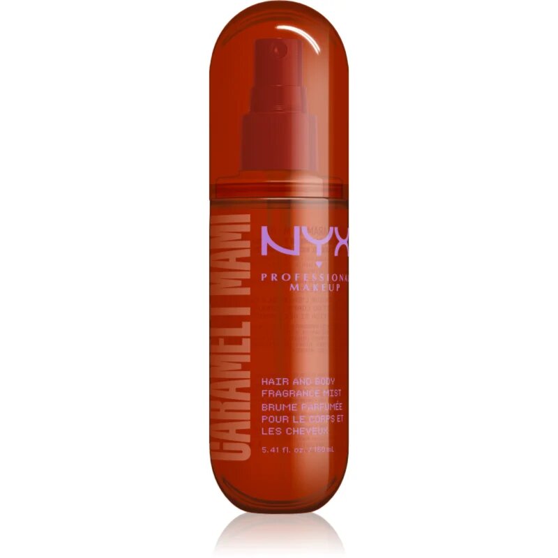 NYX Professional Makeup Fat Oil Body Spray парфюмна мъгла за коса и тяло с аромат Caramelt Mami 160 мл.