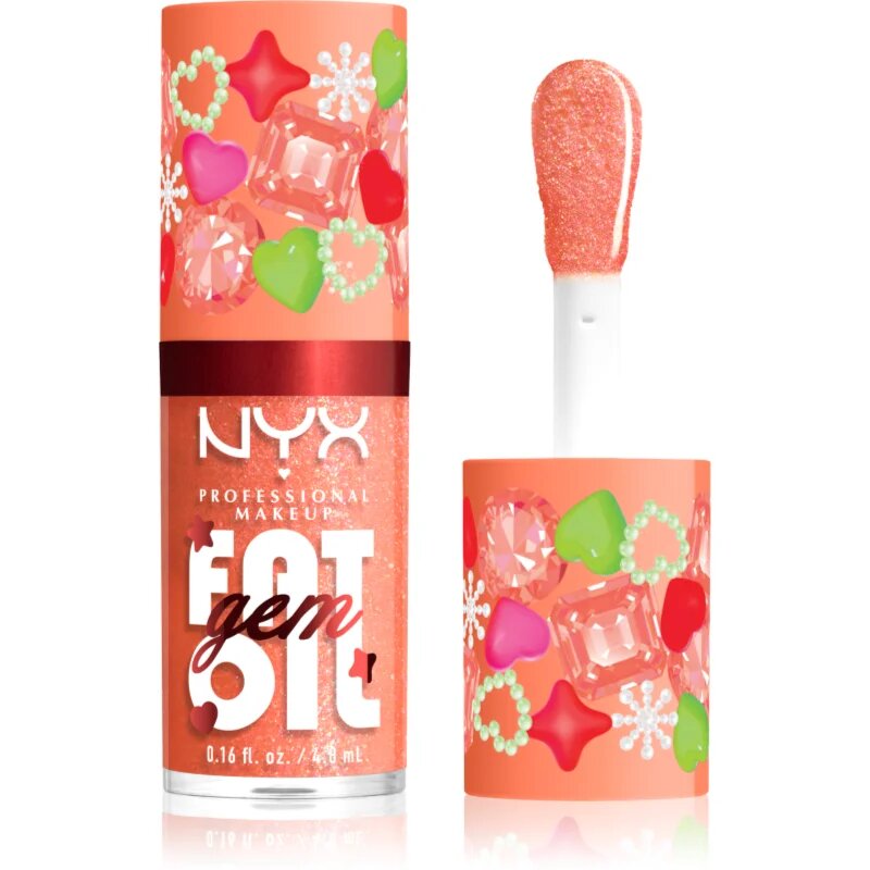 NYX Professional Makeup Fat Oil Gem Xmas масло от нар цвят Peach Diamond 4.8 мл.