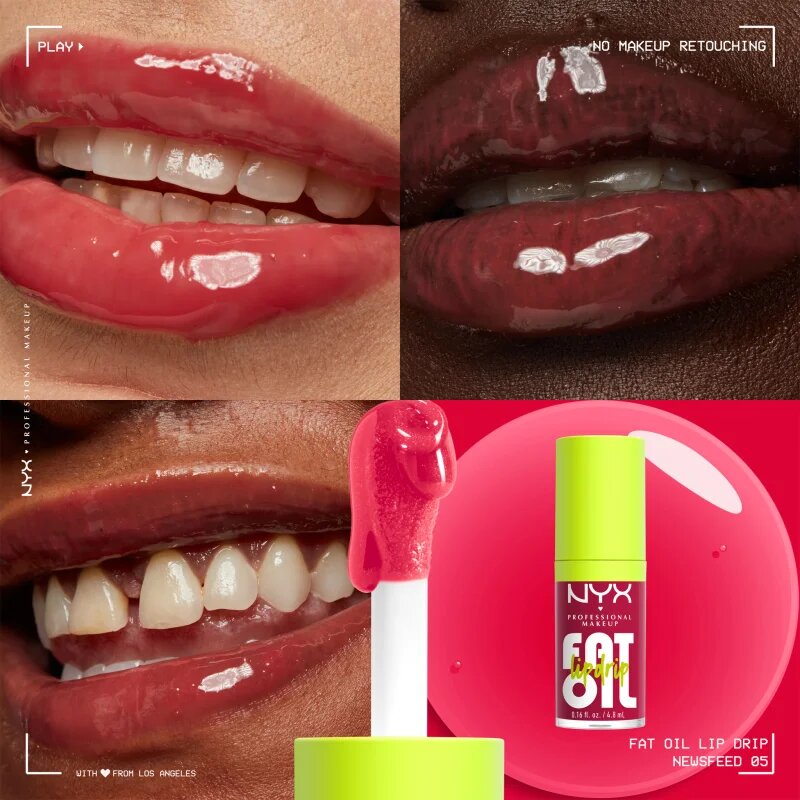 NYX Professional Makeup Fat Oil Lip Drip масло от нар цвят 05 Newsfeed 48 мл.