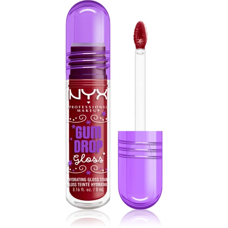 NYX Professional Makeup Gingerbaddie Land Gum Drop блясък за устни цвят 03 Cranberry Splash 1 бр.