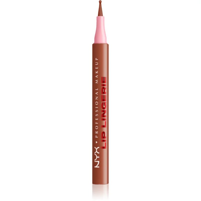 NYX Professional Makeup Lip Lingerie маркер за устни за дълготраен ефект цвят 02 Naughty Nude 1 мл.