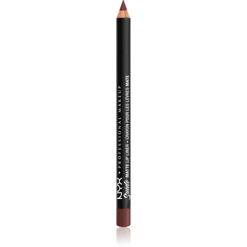 NYX Professional Makeup Suede Matte Lip Liner матиран молив за устни цвят 55 Cold Brew 1 гр.