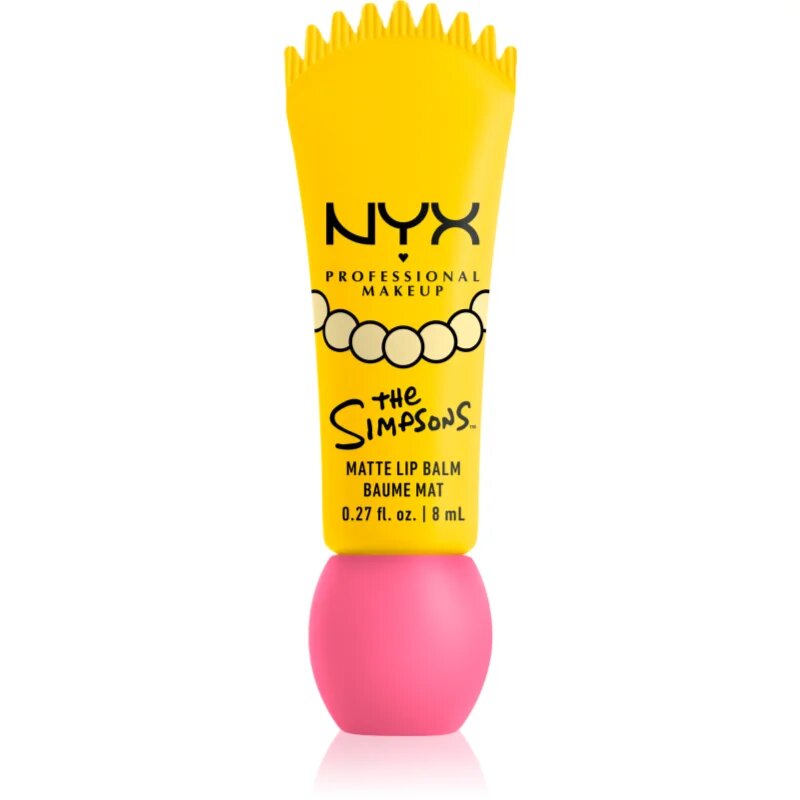 NYX Professional Makeup The Simpsons Smushy балсам за устни с матиращ ефект цвят Smarty Pink 8 мл.