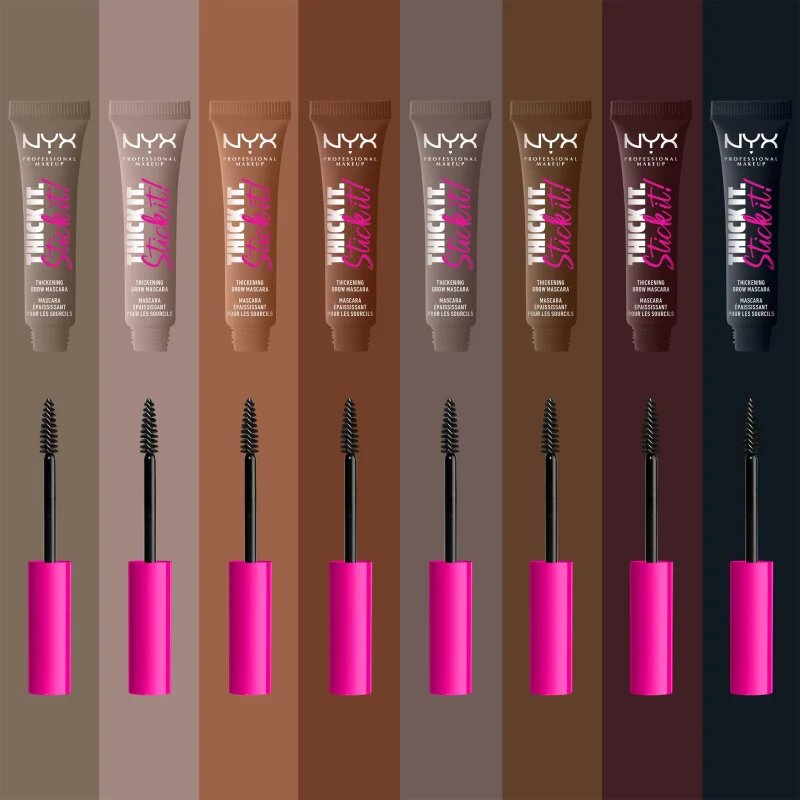 NYX Professional Makeup Thick it Stick It Brow Mascara спирала за вежди цвят 06 Brunette 7 мл.