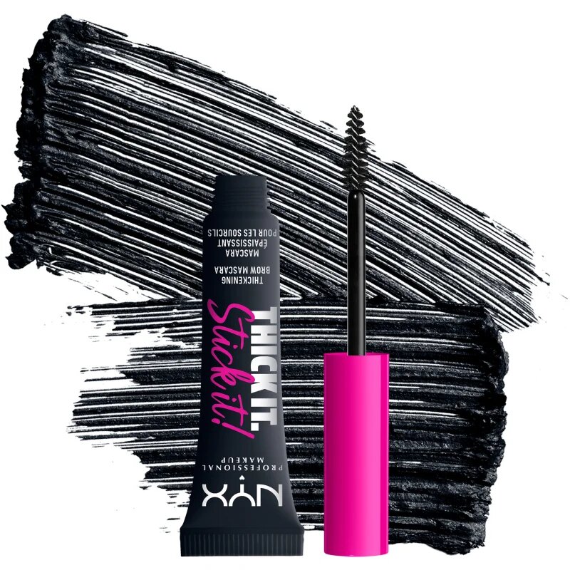 NYX Professional Makeup Thick it Stick It Brow Mascara спирала за вежди цвят 08 - Black 7 мл.