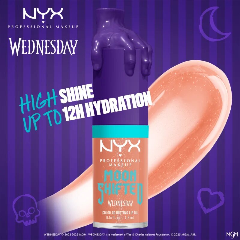 NYX Professional Makeup Wednesday Mystery Lip Oil масло от нар цвят 03 Moon Shifted 4.8 мл.